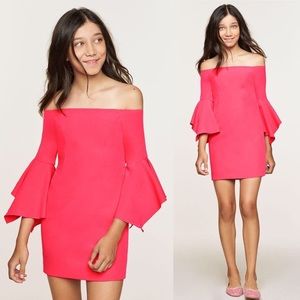 COPY - Milly Minis Cady Luna Dress in Guava